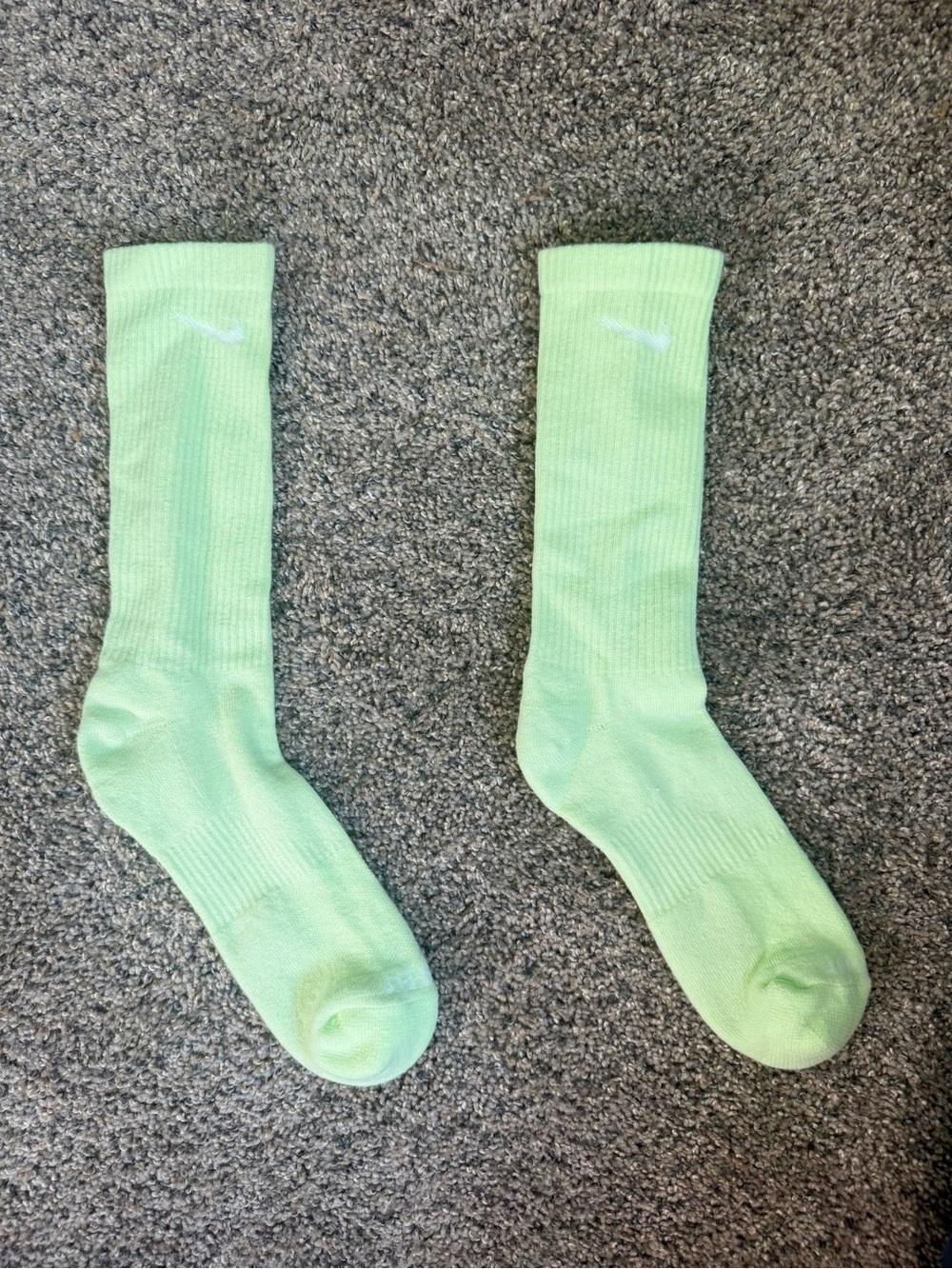 Light Green Nike Crew Socks